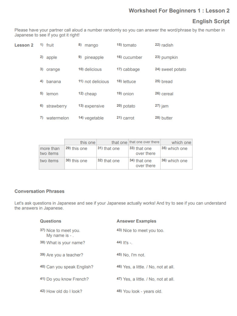 Blue House Okinawa English: Japanese School English Worksheet for Zoom Language Exchange