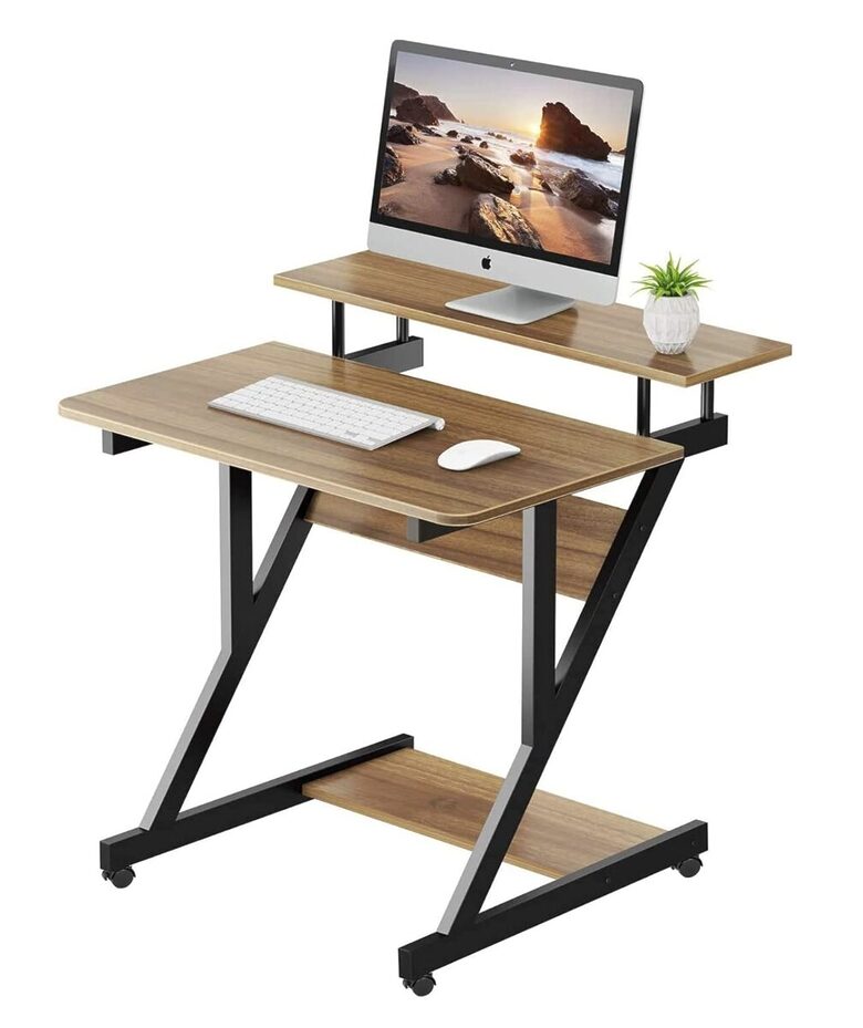 Computer Desk Light Brown 5